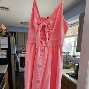Pink Spaghetti Strap Dress